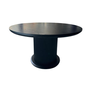 Ronde Japandi eettafel – zwart MDF