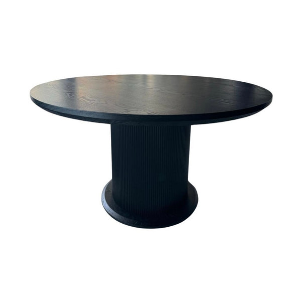 Ronde Japandi eettafel – zwart MDF