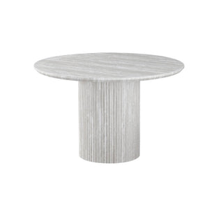 Ronde Japandi eettafel – lichtgrijs MDF