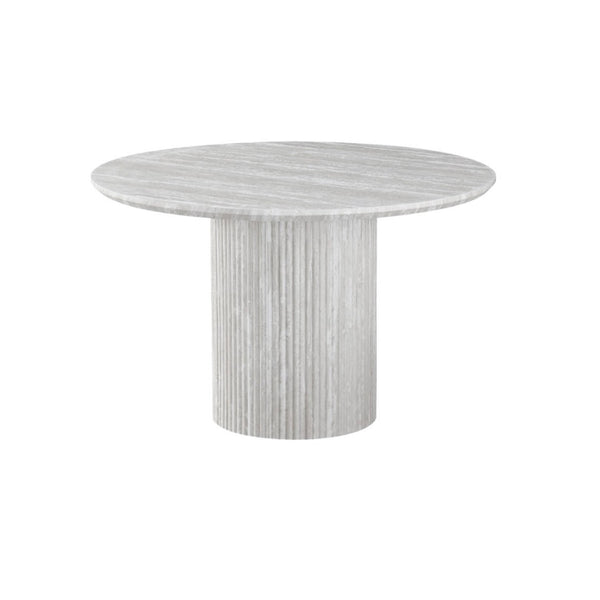 Ronde Japandi eettafel – lichtgrijs MDF