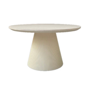 Ronde Japandi eettafel – crèmekleurig MDF