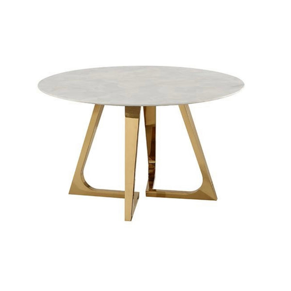 Marmer eettafel goud