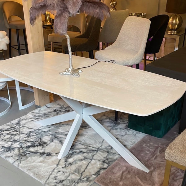 Rechthoekige eettafel wit