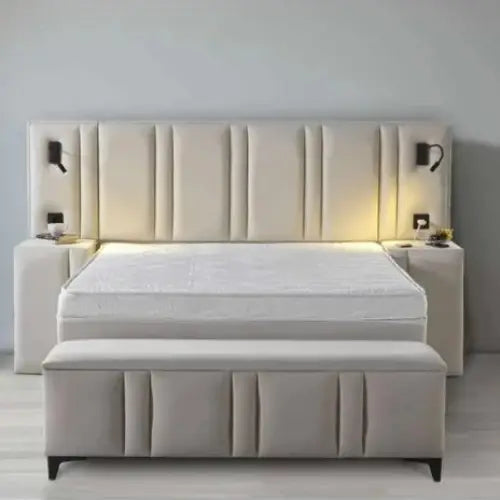 Boxspring bed velvet kleurig