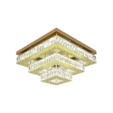 Moderne Gouden Vierkantig LED-lamp met Bluetooth Audio - 60 cm