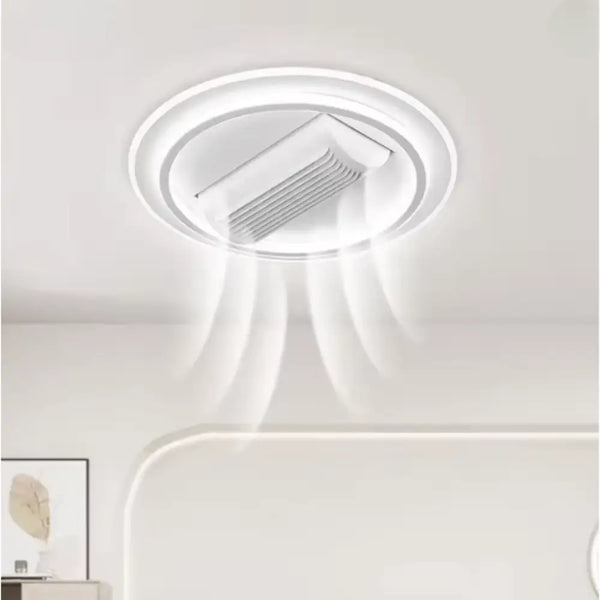 Plafondlamp ventilator bladloos rond