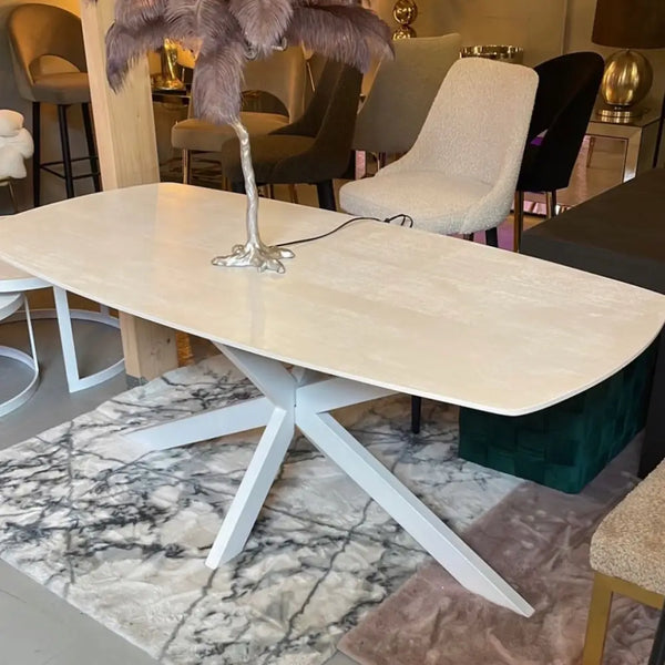 Rechthoekige eettafel wit