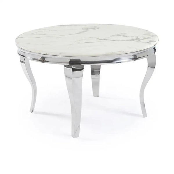 Eettafel rond marmerlook 110 cm