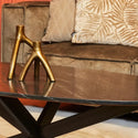 Salontafel Marmerlook ovaal zwart