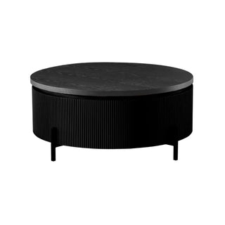 Salontafel zwart Japandi rond