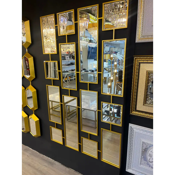 Spiegel blok goud kleurig