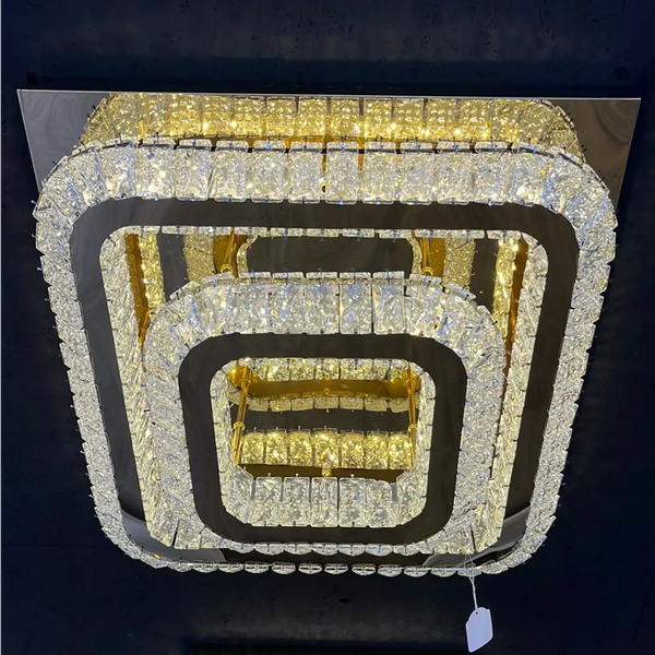 Plafondlamp led goud 45x45cm
