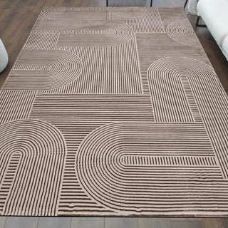 Vloerkleed laagpolig bruin Sofia