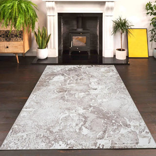 Vloerkleed laagpolig taupe bruin Victoria