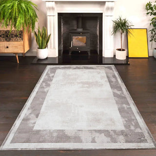 Vloerkleed laagpolig taupe crème Larissa