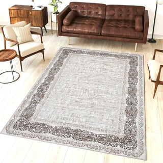 Vloerkleed laagpolig taupe Maria