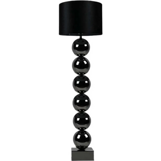 Vloerlamp zwart 6 bollen