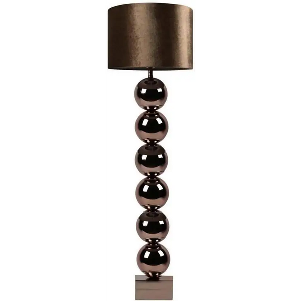 Vloerlamp brons 6 bollen