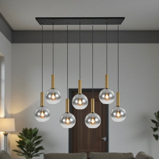 Hanglamp Eettafel Langwerpig – Dimbaar & Verstelbaar – Smoke Glas