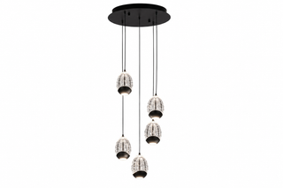 Hanglamp Zwart Led Dimbaar - 5 Lichtpunten