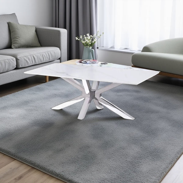 Salontafel Langwerpig Travertin Zilver