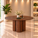 Ronde Mango Houten Eettafel 130 cm – Massief Mangohout