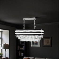 Hanglamp eettafel smoke met Dubbele LED-strips 80 Ø