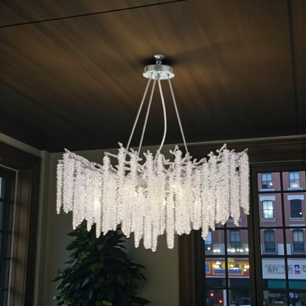 Luxe hanglamp Kroonluchter met kristallen stenen - 10 Lichtpunten