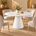 Eettafel Rond Witte MDF 130 cm - Lila