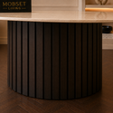 Eettafel Japandi Keramiek Ovaal bruin 180 cm - Stella