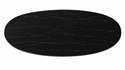 Eettafel ovaal Travertin zwart x poten goud 160cm