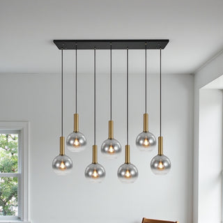 Hanglamp Eettafel Langwerpig – Dimbaar & Verstelbaar – Smoke Glas