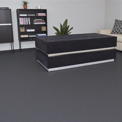 Zwarte salontafel – Langwerpig mangohout met visgraat design