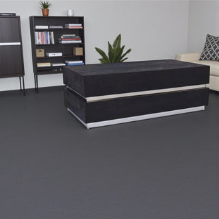 Zwarte salontafel – Langwerpig mangohout met visgraat design