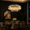 Luxe hanglamp goud Eyecatcher met Instelbaar Licht 60 Ø