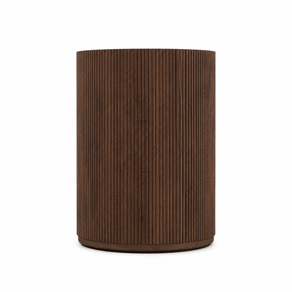 Eettafel Bruin Rond kimberly travertin - 130cm