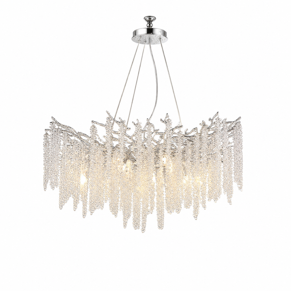 Luxe hanglamp Kroonluchter met kristallen stenen - 6 Lichtpunten