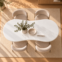 Eettafel Ovaal Witte MDF 180 x 90 cm - Lila