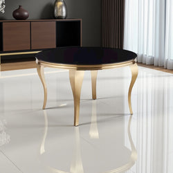 Ronde eettafel goud  voor 5 personen