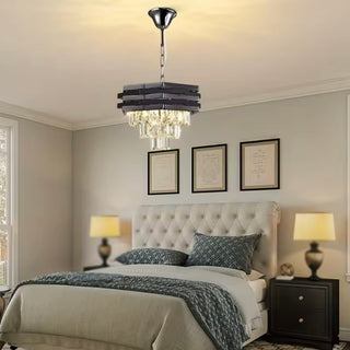 Moderne kroonluchter hanglamp-Smoke & Transparant Glas 30