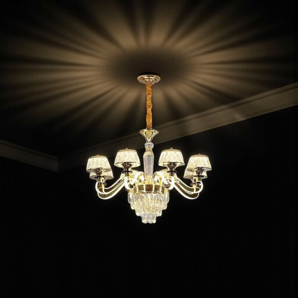 Kroonluchter Hanglamp Goud LED 8 Lichtpunten