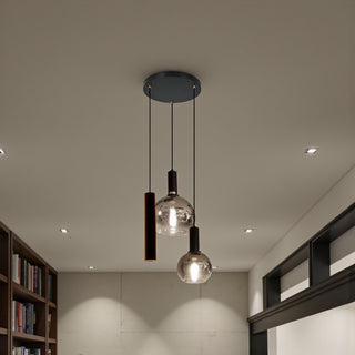 Industriële Hanglamp – Smoke Glas – 3-Lichts – Dimbaar