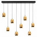 Hanglamp boven eettafel goud dimbaar - 8 Lichtpunten t