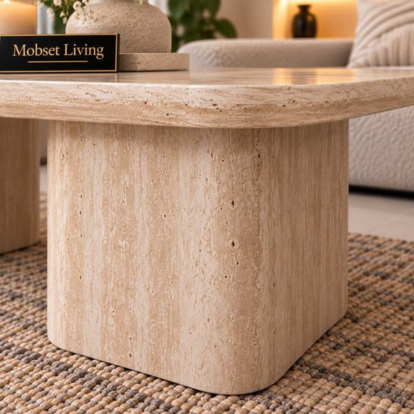 Salontafels 2 Stuks Beige Keramiek Blad - Floor