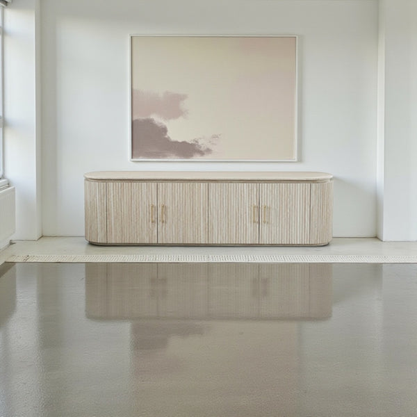 Tv-meubel Japandi travertin - Beige