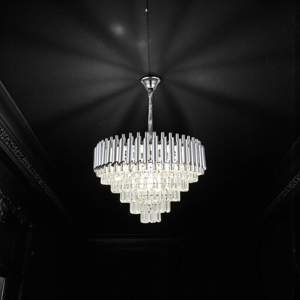 Kroonluchter Hanglamp Zilver Lora 45 Ø