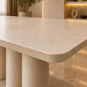 Langwerpige Mango Houten Eettafel 200x100 cm Crème – Massief Mangohout