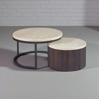 Salontafels Bruin set- Travertin