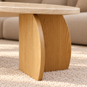 Salontafel travertin blad ovaal poot 130 cm - Mina