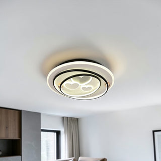 Zwarte plafondlamp Led Dimbaar afstandsbediening